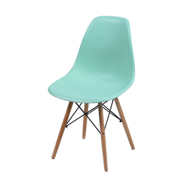 Eames Base de Madeira Verde Tifanny