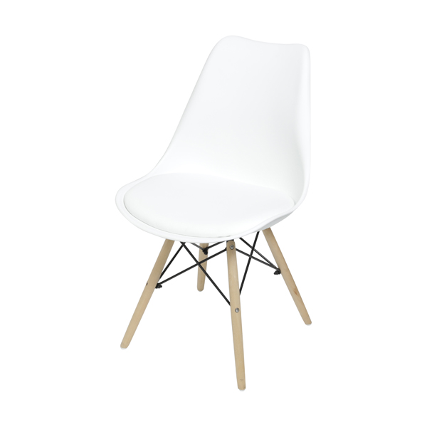 Eames Estofado Base de Madeira