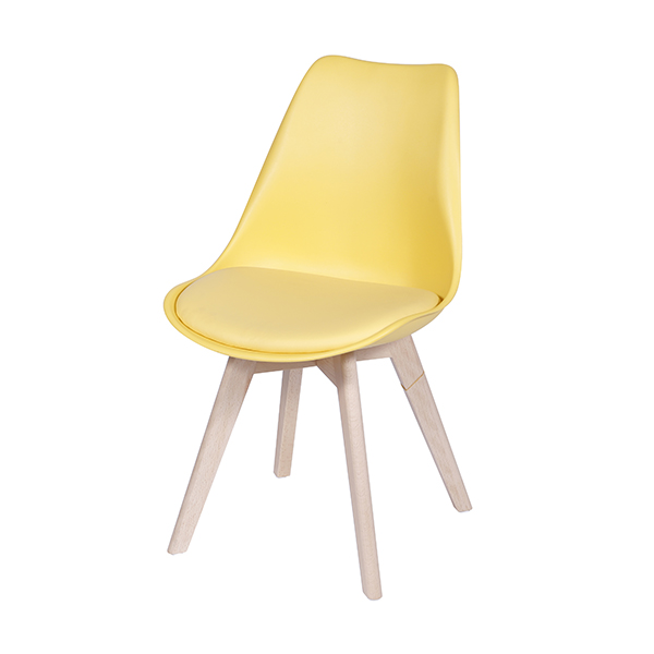 Eames Estofado Base de Madeira Betula